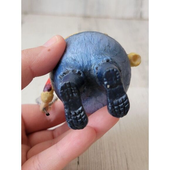 Rustic bobblehead Santa Fisher AS IS ornament fish net - Picture 7 of 7